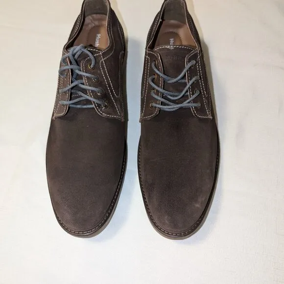 Hush Puppies HPO2 Flex Brown Suede Leather Oxfords Shoes Size 14 W