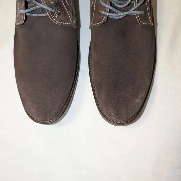 Hush Puppies HPO2 Flex Brown Suede Leather Oxfords Shoes Size 14 W