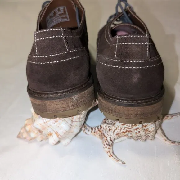 Hush Puppies HPO2 Flex Brown Suede Leather Oxfords Shoes Size 14 W