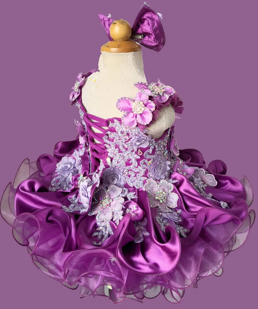 Infant/Toddler/Child/Baby Girl Glitz Purple Jennifer Wu Pageant Dress