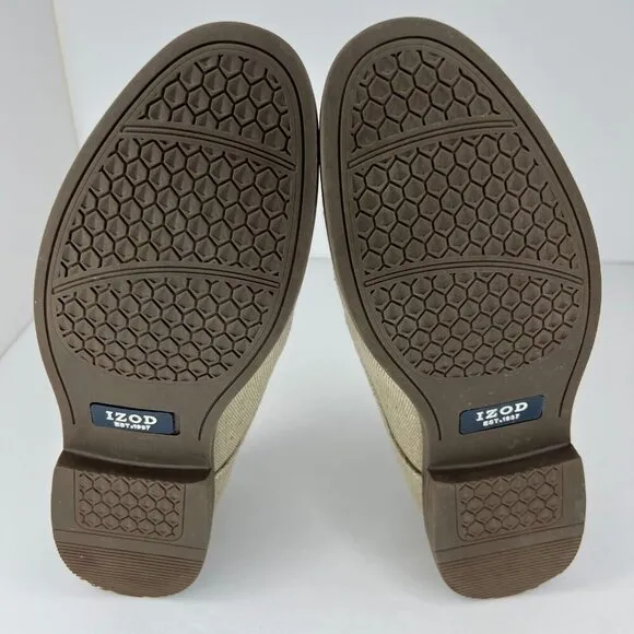 Izod Mens 016-0484 Oxford Smokey Beige Memory Foam Oxford Size 9.5M Dress Shoes