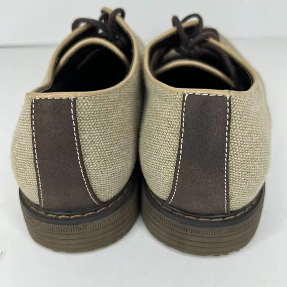 Izod Mens 016-0484 Oxford Smokey Beige Memory Foam Oxford Size 9.5M Dress Shoes