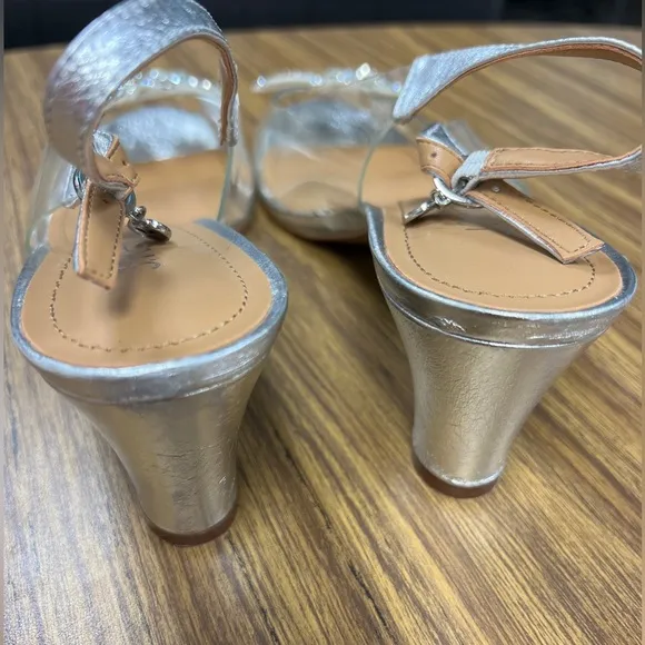 J Renee Kerensa Rhinestone Butterfly Silver Lame Metallic Clear Prom Pumps Shoes