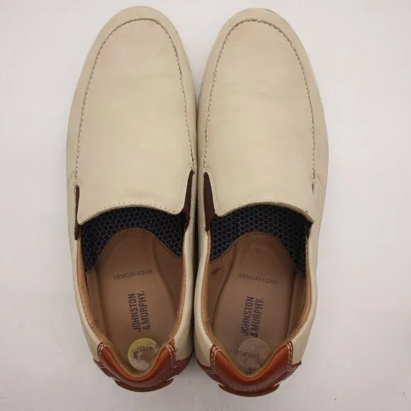 Johnston &amp; Murphy Bowling Moc Men's 13 M Memory Foam Sheep Skin Slip On Shoes