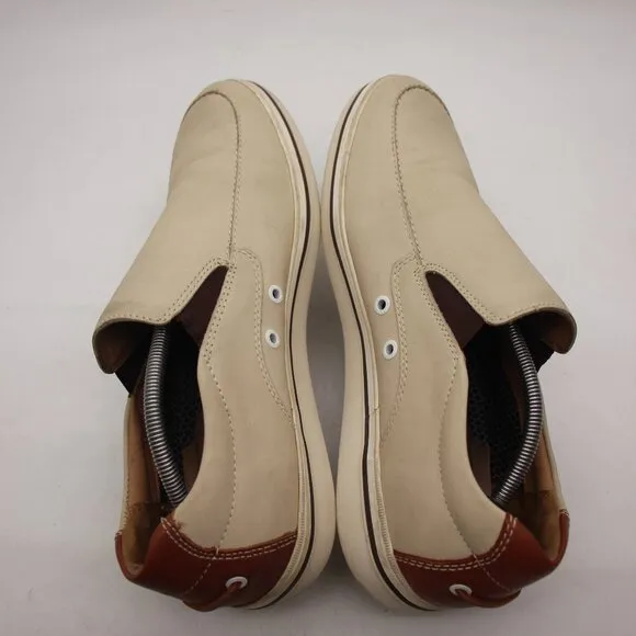 Johnston &amp; Murphy Bowling Moc Men's 13 M Memory Foam Sheep Skin Slip On Shoes