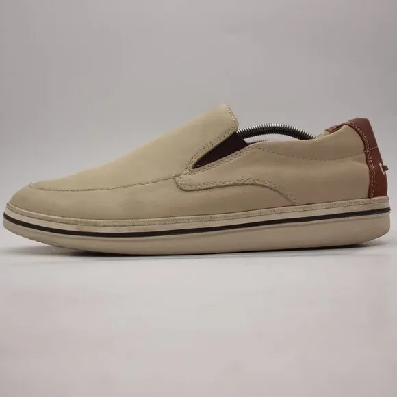 Johnston &amp; Murphy Bowling Moc Men's 13 M Memory Foam Sheep Skin Slip On Shoes