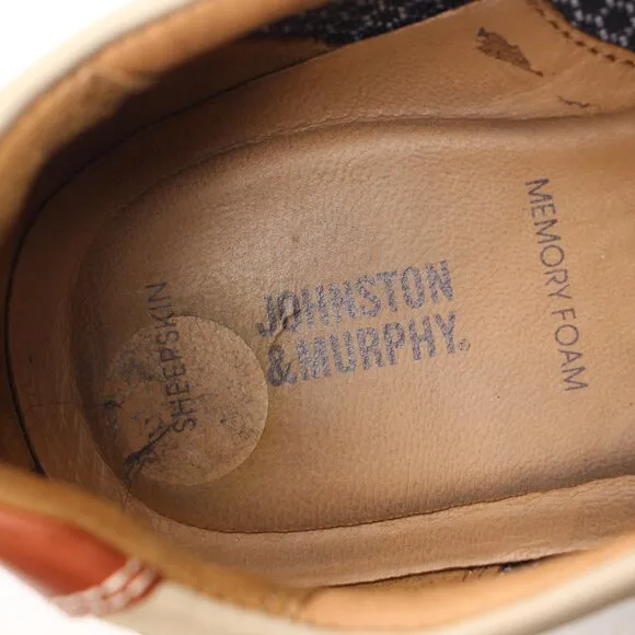 Johnston &amp; Murphy Bowling Moc Men's 13 M Memory Foam Sheep Skin Slip On Shoes