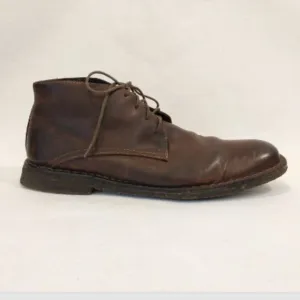 Johnston &amp; Murphy Chukka Boots Mens 10.5 M Brown Leather Sheepskin Memory Foam