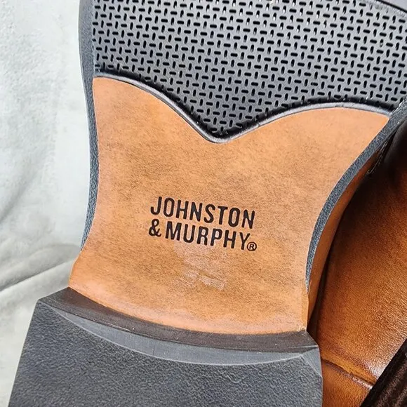 Johnston &amp; Murphy Shoes Mens Size 10.5 Lancaster Brown Leather Oxford *NWT*