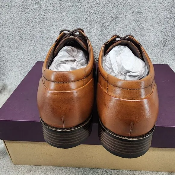 Johnston &amp; Murphy Shoes Mens Size 10.5 Lancaster Brown Leather Oxford *NWT*