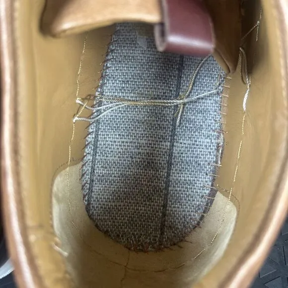 Johnston &amp; Murphy Banks Men’s Size 8 M Leather Shoes Sneakers Brown NO INSOLES