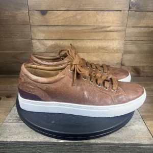 Johnston &amp; Murphy Banks Men’s Size 8 M Leather Shoes Sneakers Brown NO INSOLES