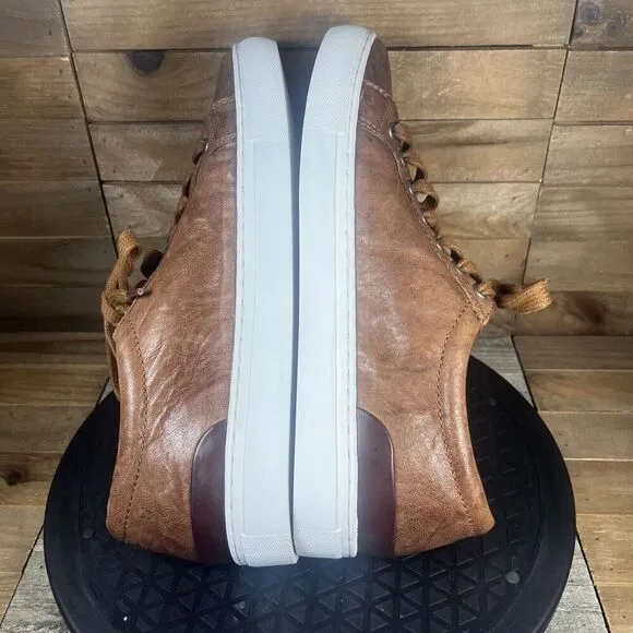 Johnston &amp; Murphy Banks Men’s Size 8 M Leather Shoes Sneakers Brown NO INSOLES