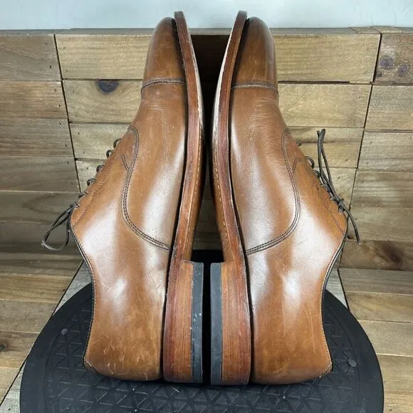 Johnston &amp; Murphy Mens Size 10.5 Melton Lace Up Dress Shoes Brown Leather