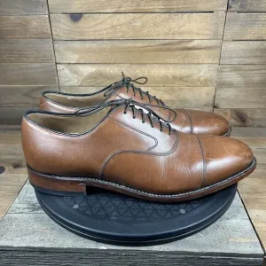 Johnston &amp; Murphy Mens Size 10.5 Melton Lace Up Dress Shoes Brown Leather