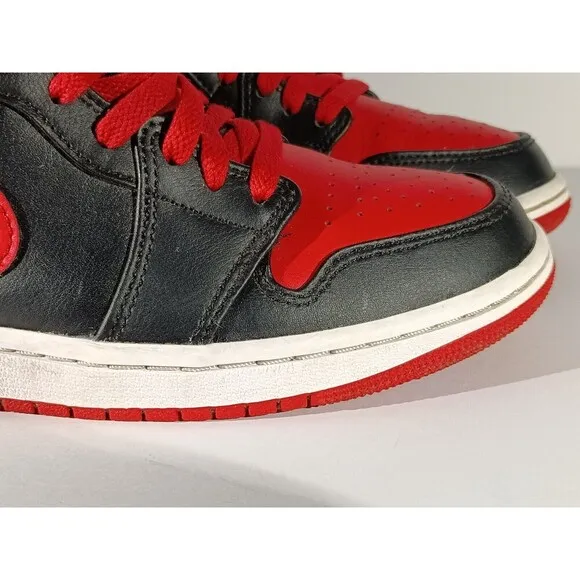 Jordan 1 Mid Shoes Men's Size 7.5 Red Alternate Bred