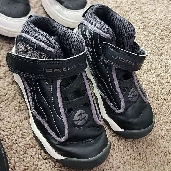 Jordan nike vans kids shoe lot 5 pairs play sneakers easy strap mid top bundle