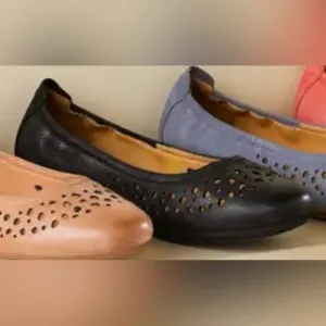 Josef Seibel Women’s Pippa 29 Black Nesty Oil Burnish Leather Ballet Flat Sz 39