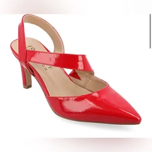 Journee‎ Collection Scarlett Pointed Toe Stiletto Heel Pumps. Size 9. Color: RED