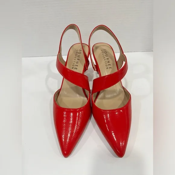 Journee‎ Collection Scarlett Pointed Toe Stiletto Heel Pumps. Size 9. Color: RED