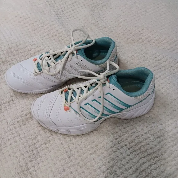 K-Swiss Bigshot Light 4 Omni White Sneakers, Tennis Pickleball Racquet Sport 8.5