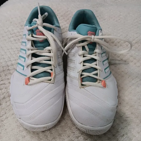 K-Swiss Bigshot Light 4 Omni White Sneakers, Tennis Pickleball Racquet Sport 8.5