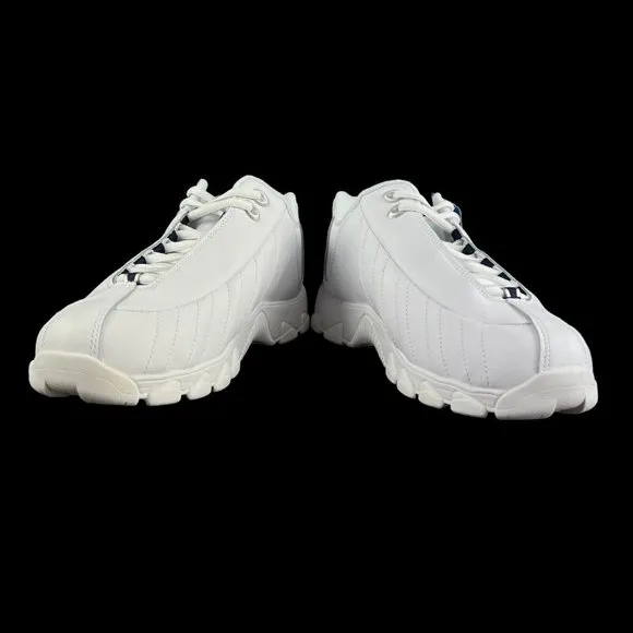 K-Swiss ST329 CMF White Navy Red Shoes Men's 03426-130 Sizes 8.5 - 14 EEE