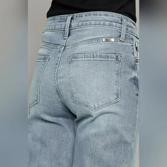 Kancan High Waist Raw Hem Cropped Wide Leg Jeans Price Drop!!   20%OFF
