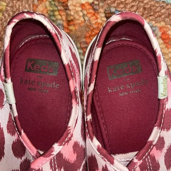 Ked’s X Kate Spade pink leopard print sneakers 11 shoes BARELY WORN