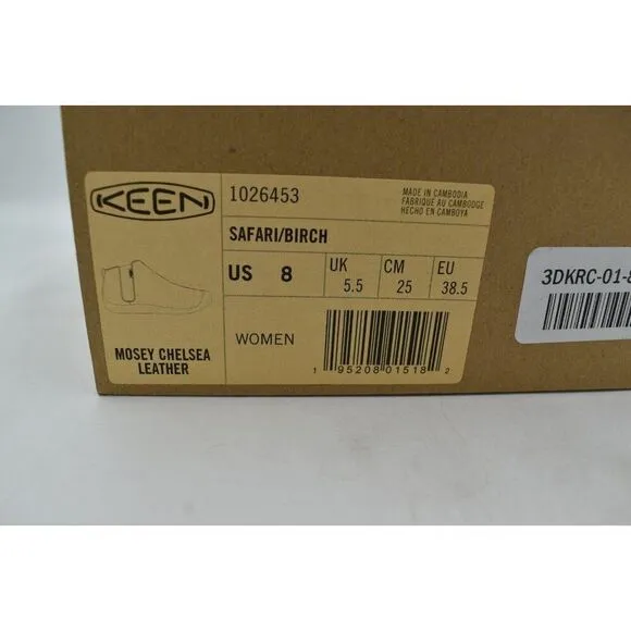 Keen Womens Size 8 Mosey Chelsea Leather Pull On Safari Birch Boots Shoes