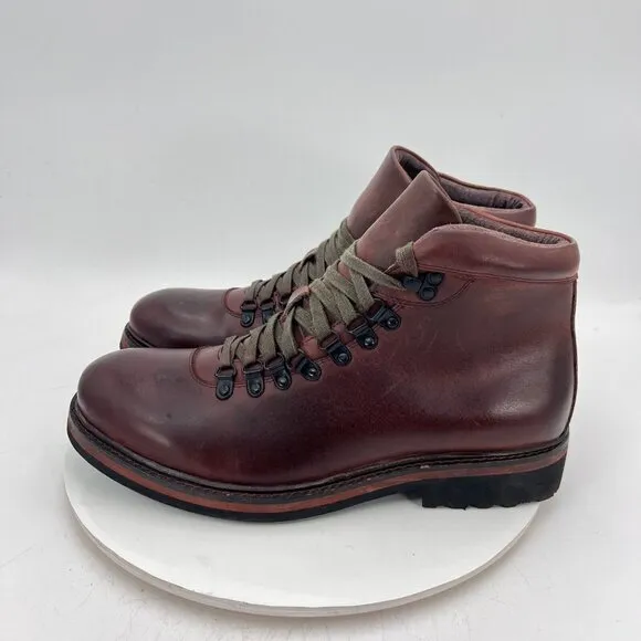 Kenneth Cole Reaction Climb The Rope Men Size 10.5M Dark Brown Leather Boot