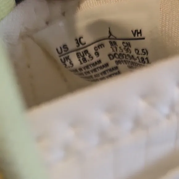 Kids White and Yellow Shoes