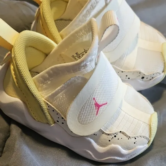 Kids White and Yellow Shoes