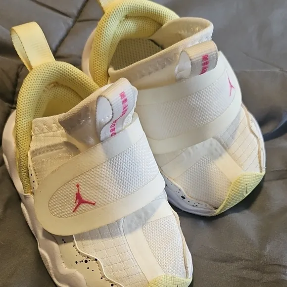 Kids White and Yellow Shoes