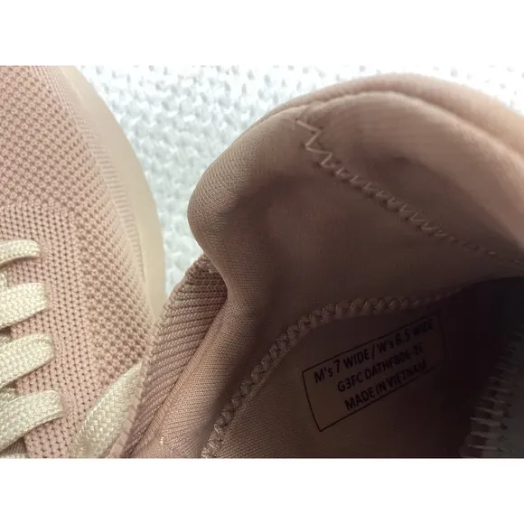 Kizik Athens Fawn HandsFree  Shoes 8.5 WIDE Blush Coral Lace-up Comfort Sneakers