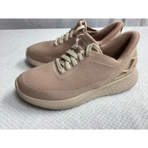 Kizik Athens Fawn HandsFree  Shoes 8.5 WIDE Blush Coral Lace-up Comfort Sneakers