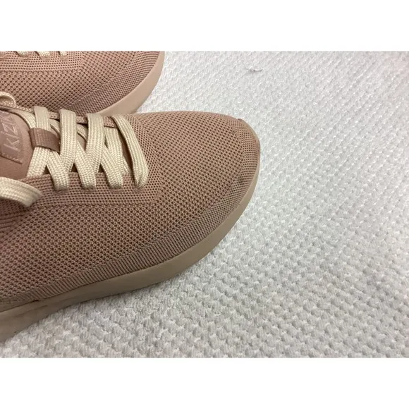 Kizik Athens Fawn HandsFree  Shoes 8.5 WIDE Blush Coral Lace-up Comfort Sneakers