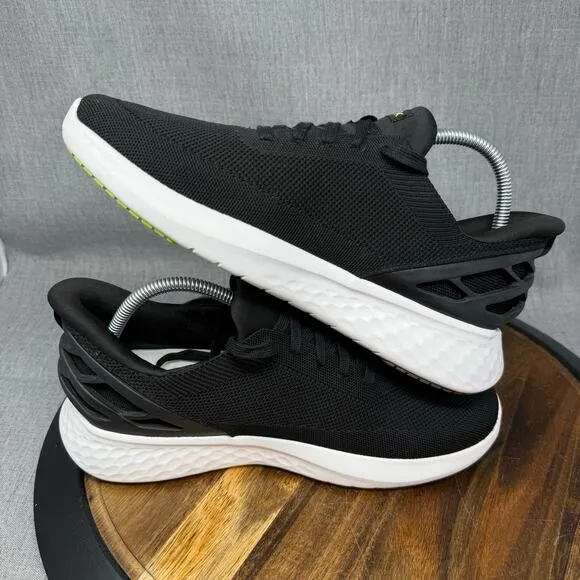 Kizik Athens Men's 9 WIDE Black White Slip On Handsfree Shoes