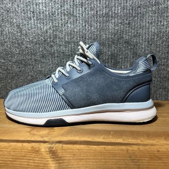 KURU Atom Cloud Women's Size 8 Wide Running Sneakers Shoes Blue Zigzag