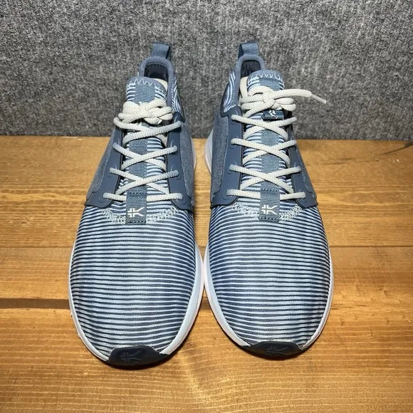 KURU Atom Cloud Women's Size 8 Wide Running Sneakers Shoes Blue Zigzag