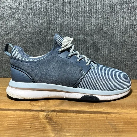 KURU Atom Cloud Women's Size 8 Wide Running Sneakers Shoes Blue Zigzag