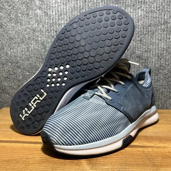 KURU Atom Cloud Women's Size 8 Wide Running Sneakers Shoes Blue Zigzag