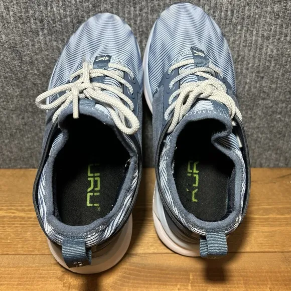 KURU Atom Cloud Women's Size 8 Wide Running Sneakers Shoes Blue Zigzag