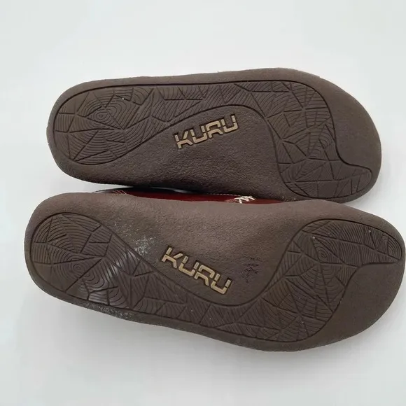 KURU Men's Kivi Brown Leather Walking Slip-On Loafer Size 7.5 Plantar Fasciitis