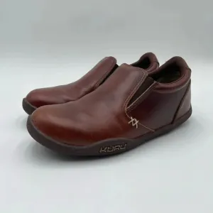 KURU Men's Kivi Brown Leather Walking Slip-On Loafer Size 7.5 Plantar Fasciitis