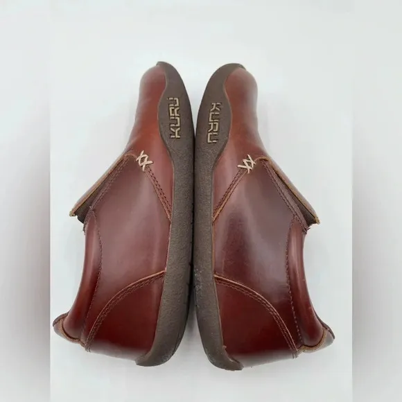 KURU Men's Kivi Brown Leather Walking Slip-On Loafer Size 7.5 Plantar Fasciitis