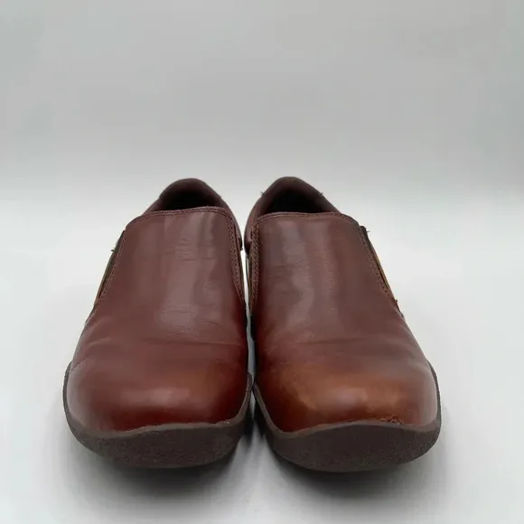 KURU Men's Kivi Brown Leather Walking Slip-On Loafer Size 7.5 Plantar Fasciitis