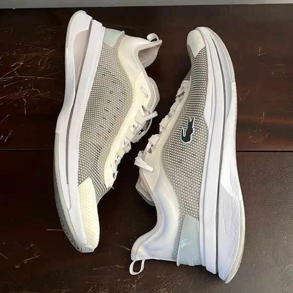 Lacost Run Spin Ultra white on white Size 11