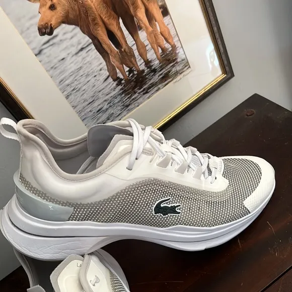 Lacost Run Spin Ultra white on white Size 11
