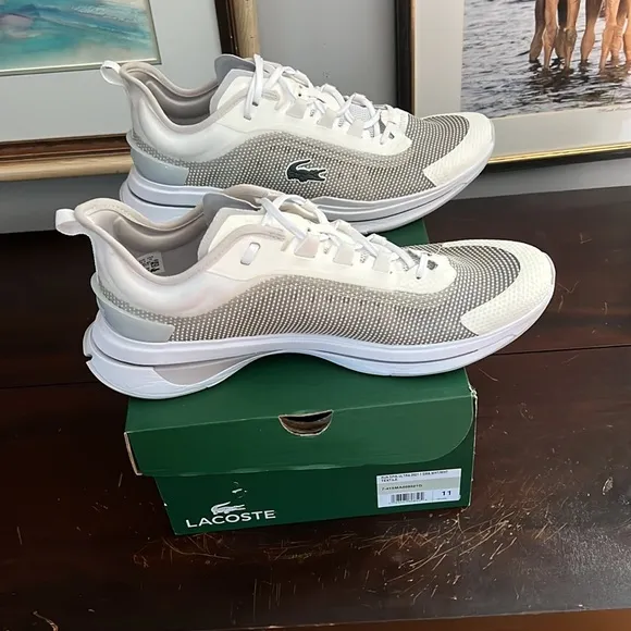 Lacost Run Spin Ultra white on white Size 11